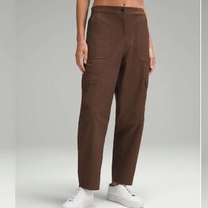LULULEMON LIGHT UTILITECH CARGO POCKET JAVA BROWN PANTS WOMENS 30